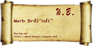 Werb Brúnó névjegykártya